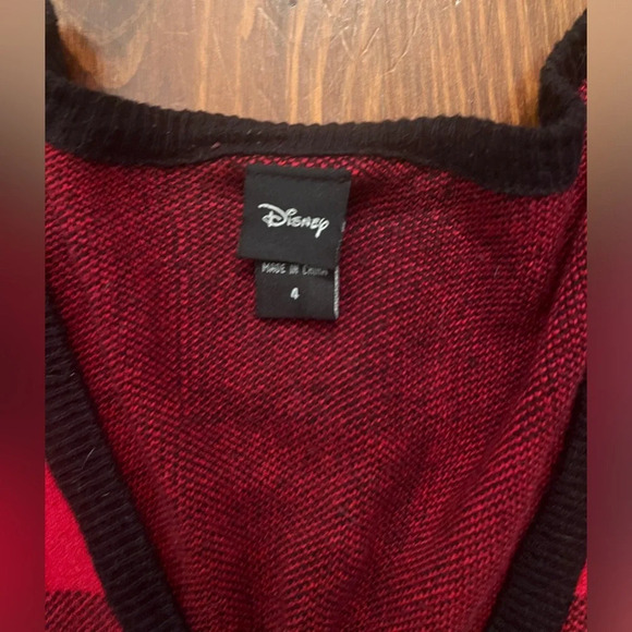 TORRID DISNEY Red & Black Buffalo Plaid Mickey Mouse Cardigan Plus Size - Picture 7 of 7